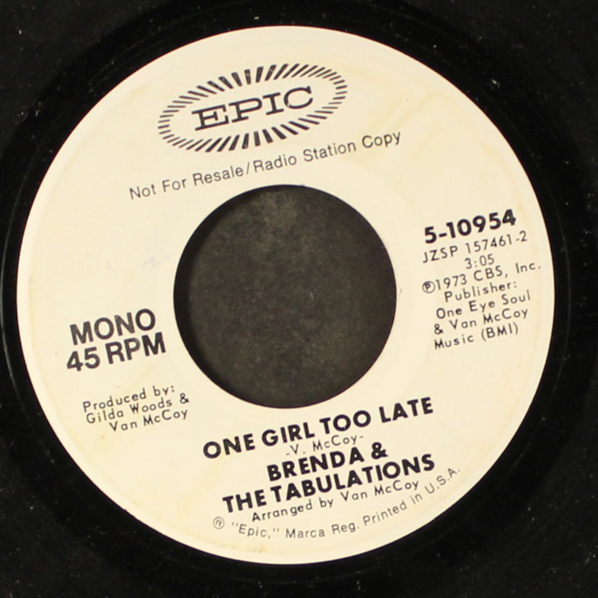one girl too late / mono by BRENDA & TABULATIONS
