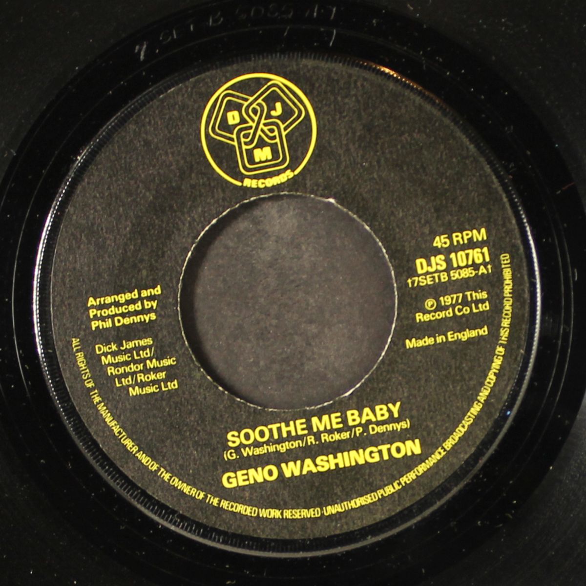 soothe me baby / my kind of love by GENO WASHINGTON