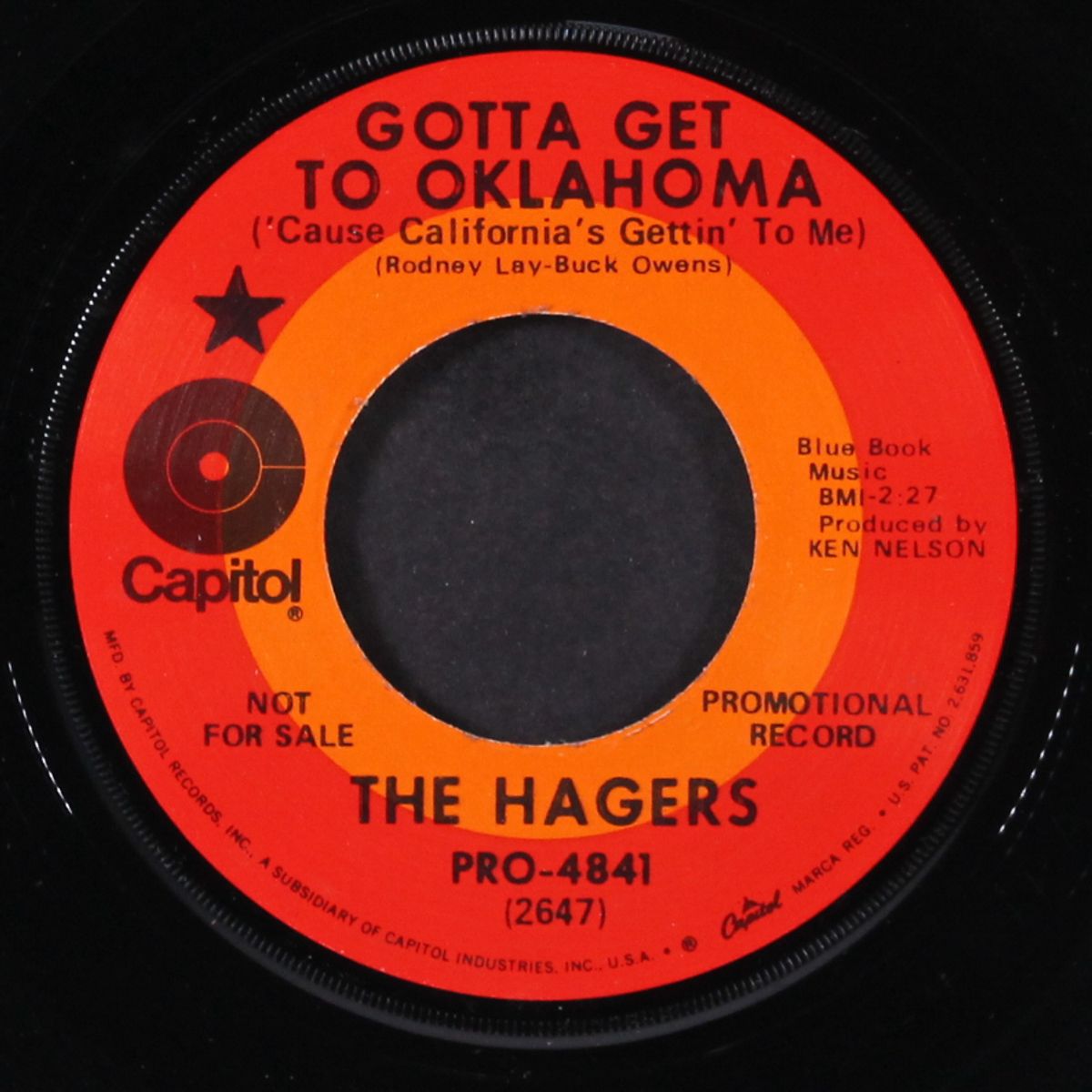gotta get to oklahoma / your tender loving care by HAGERS