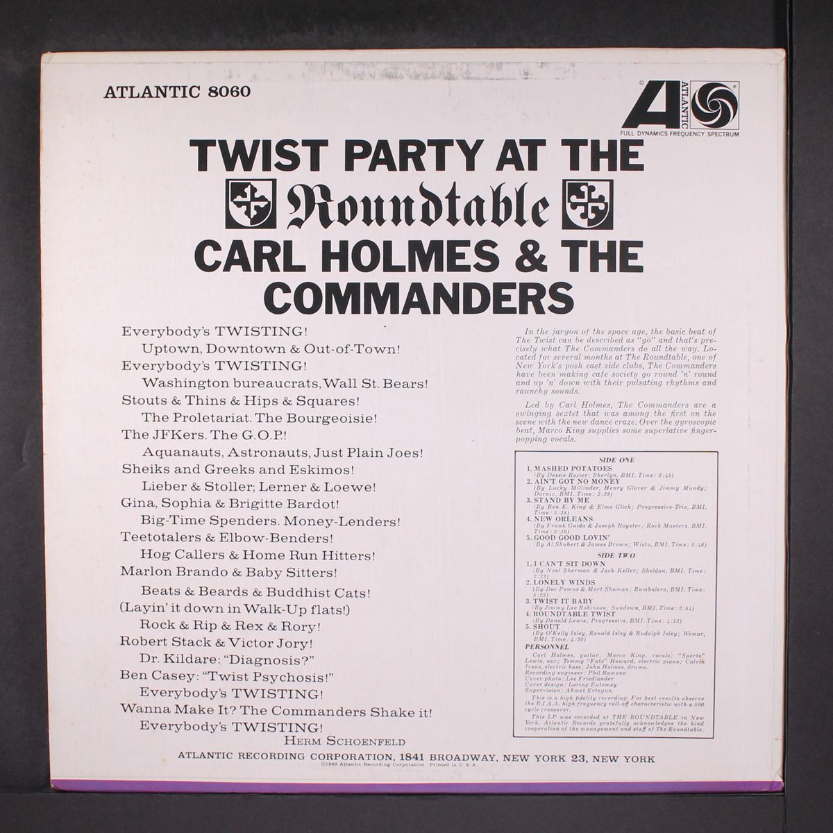 twist party at the roundtable by CARL HOLMES & COMMANDERS