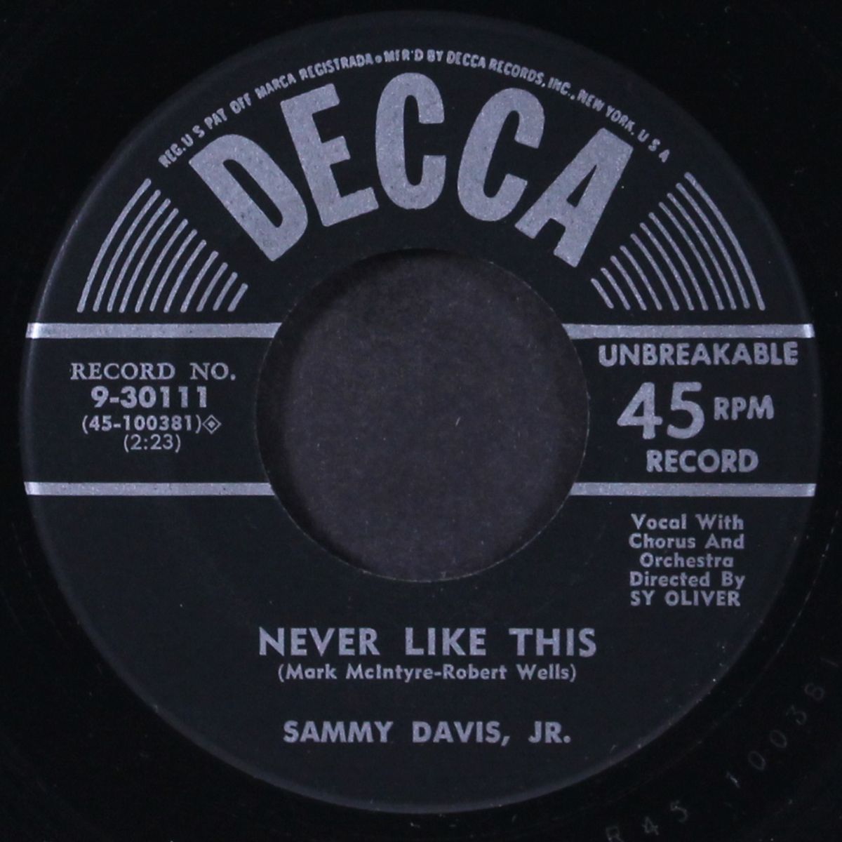 new york's my home / never like this by SAMMY DAVIS, JR.