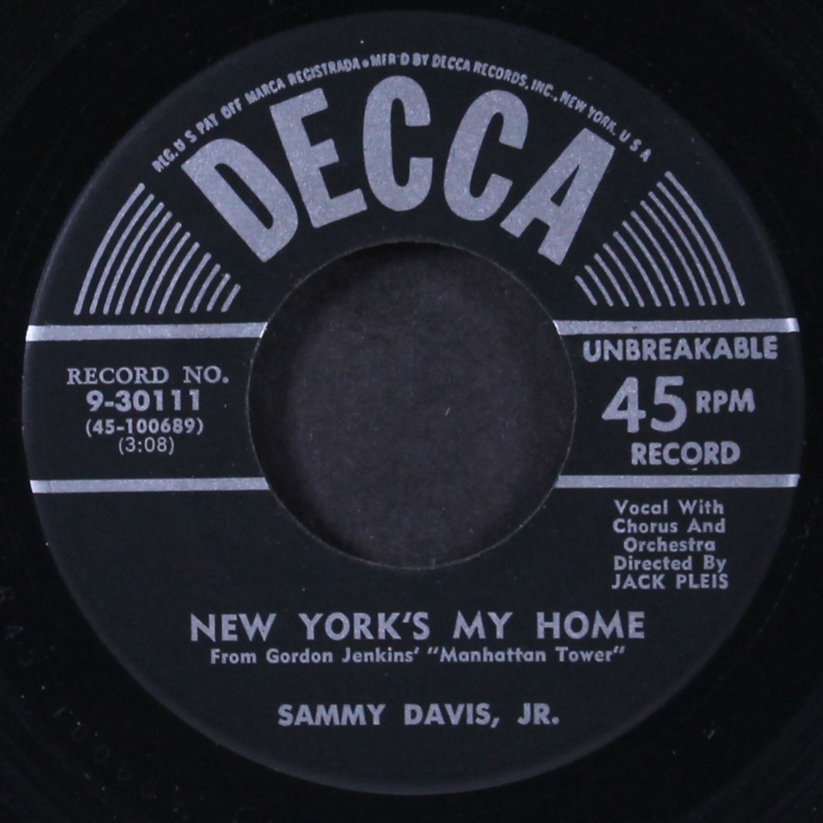 new york's my home / never like this by SAMMY DAVIS, JR.