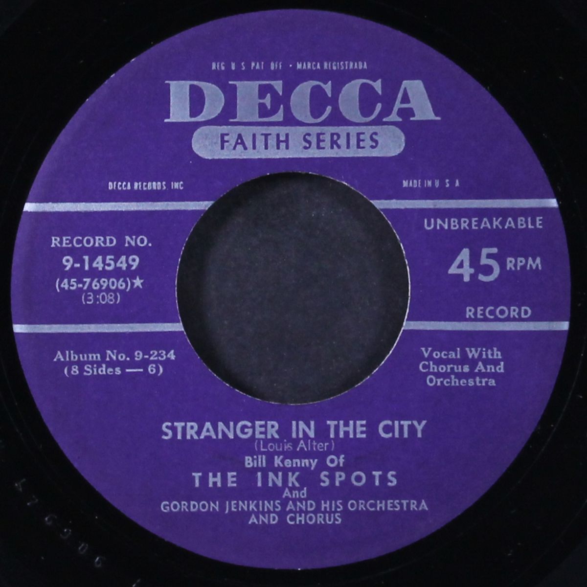 our lady of fatima / stranger in the city by INK SPOTS