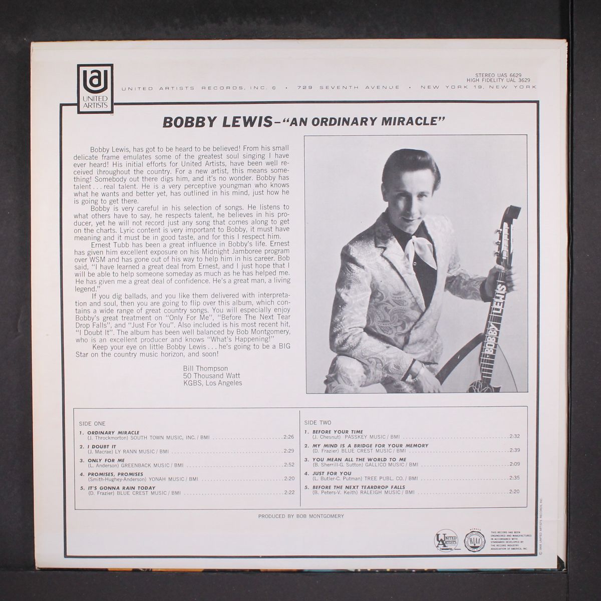 an ordinary miracle by BOBBY LEWIS