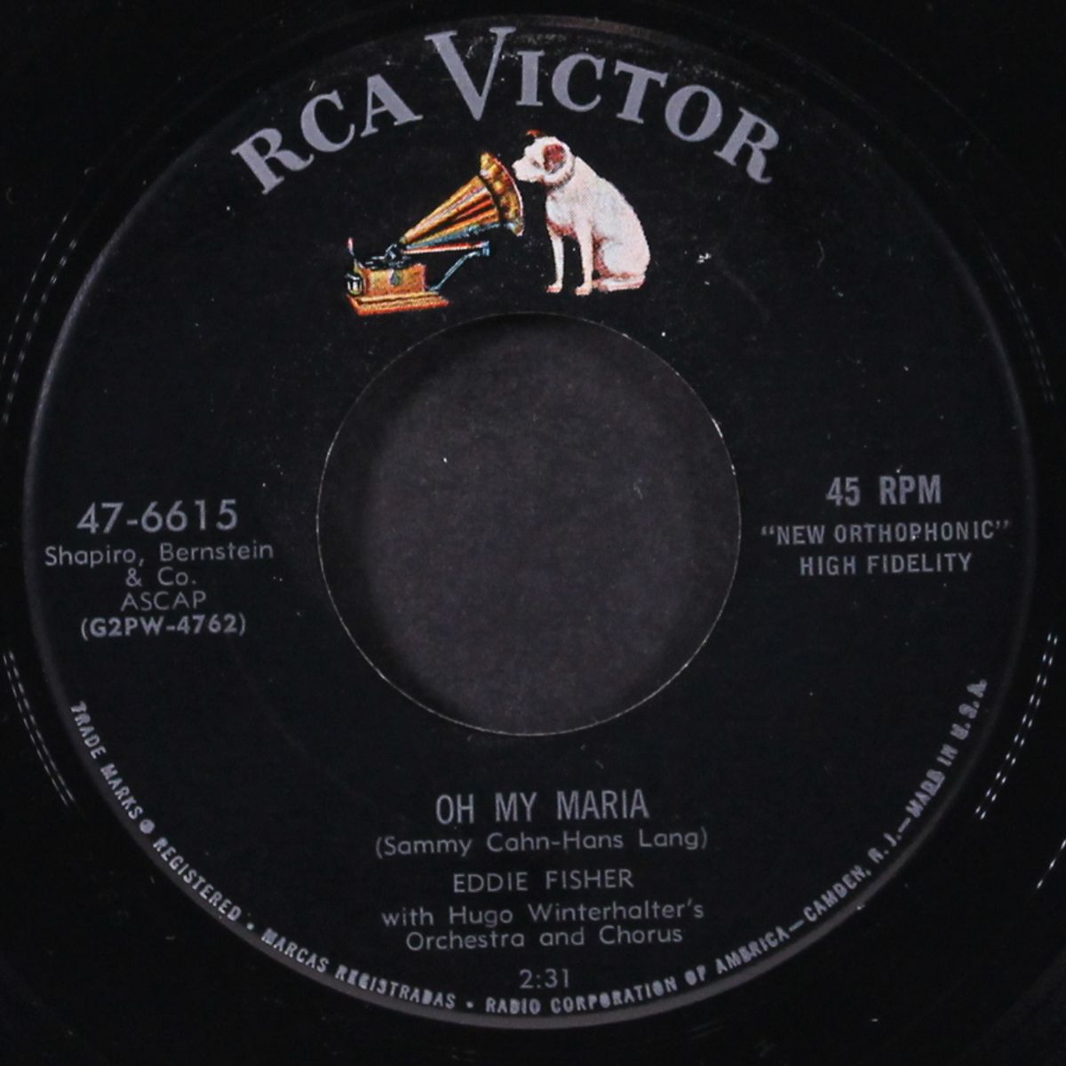 oh my maria / if i'm elected by EDDIE FISHER