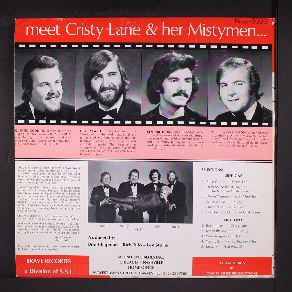presenting... by CRISTY LANE & MISTY MEN