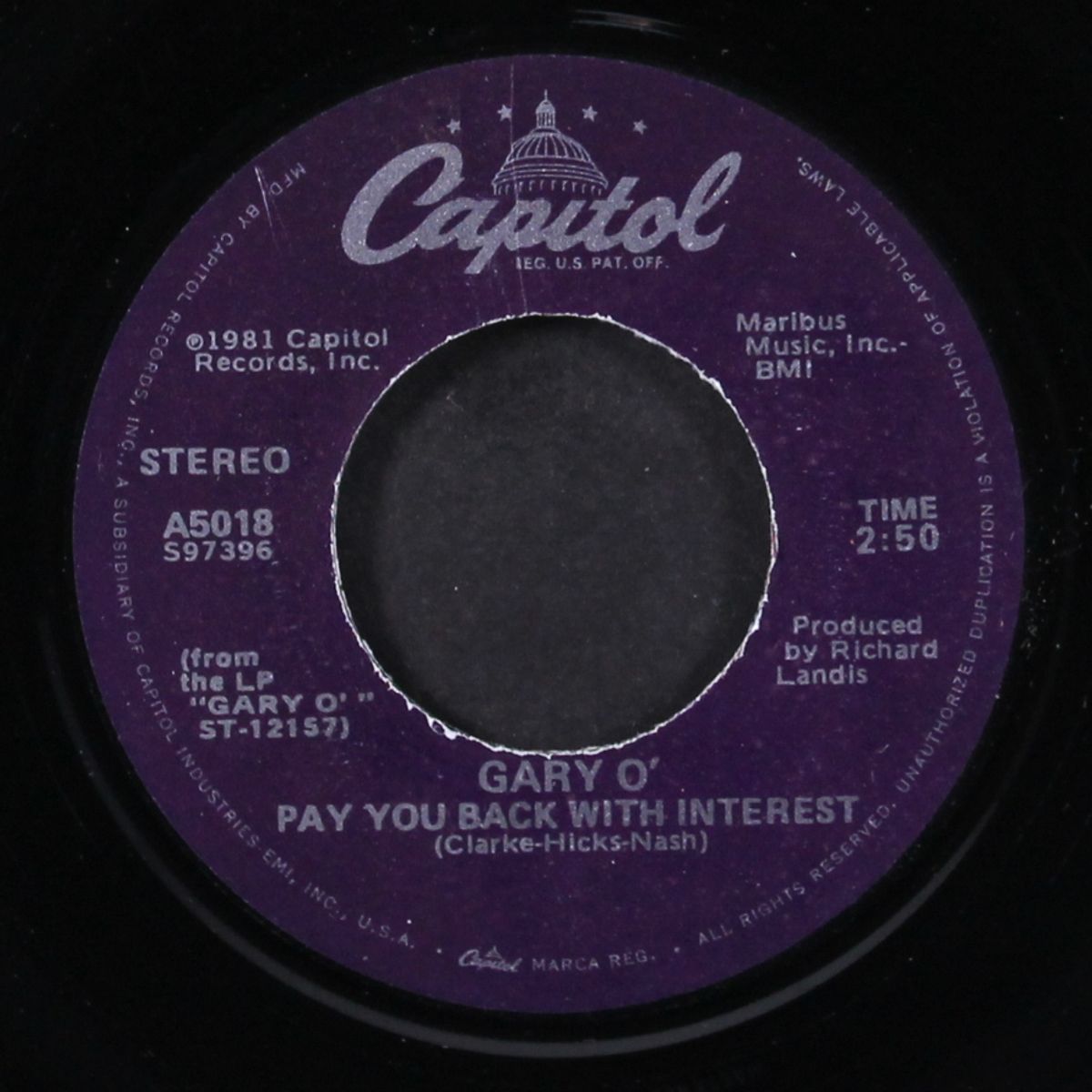 pay you back with interest by GARY O