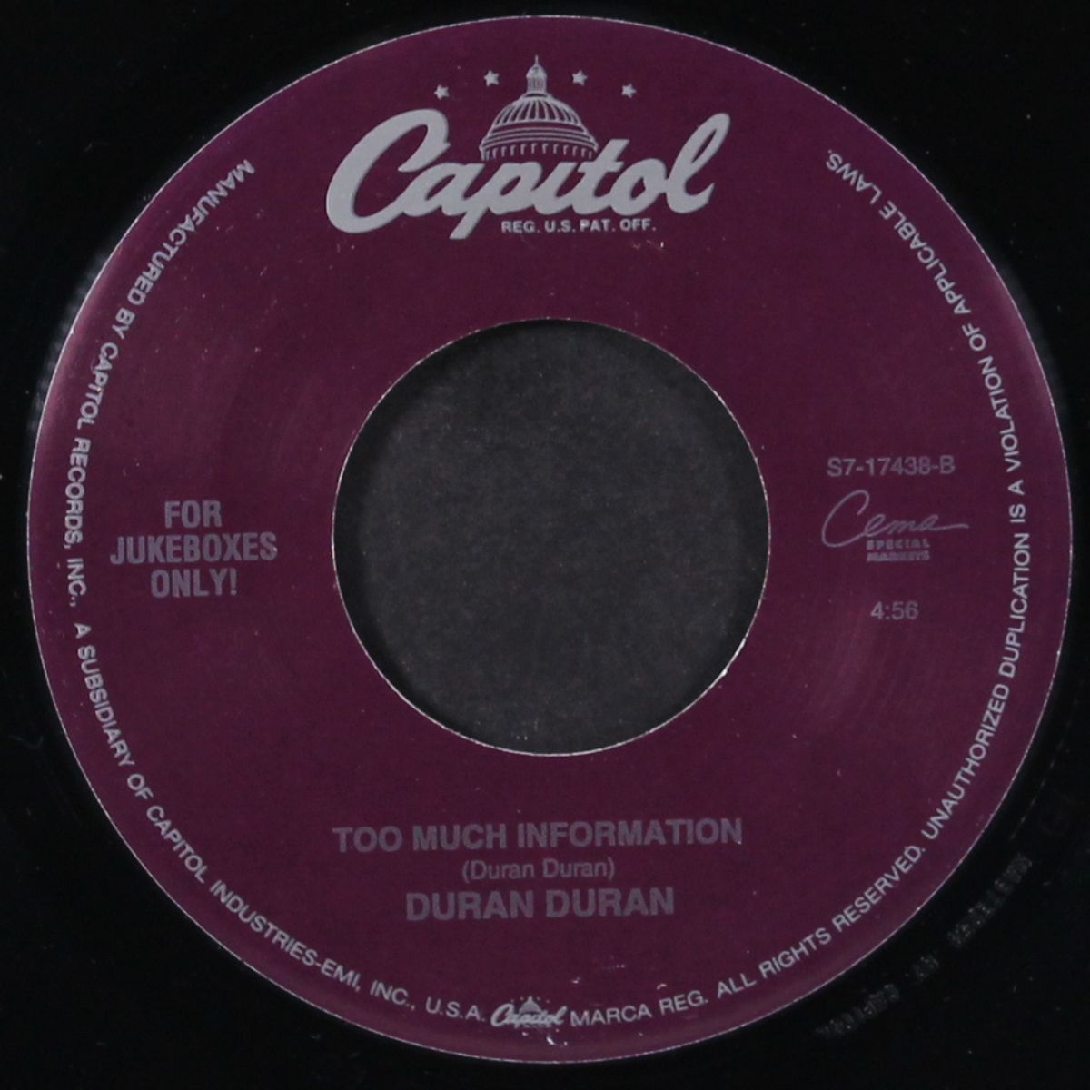 drowning man / too much information by DURAN DURAN