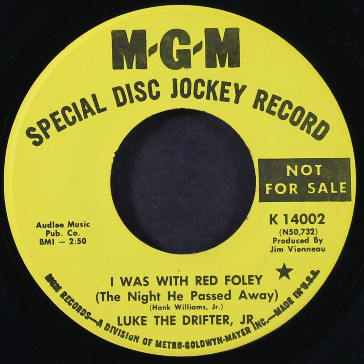 i was with red foley by LUKE THE DRIFTER JR.