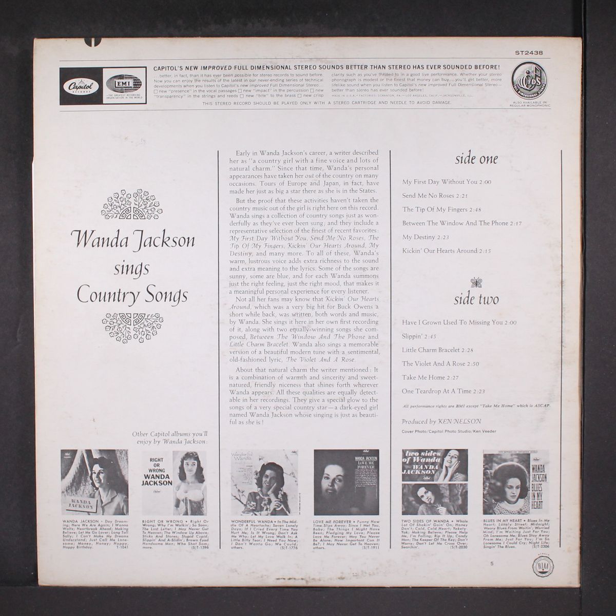 sings country songs by WANDA JACKSON