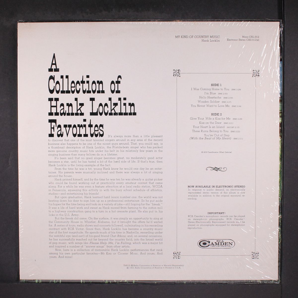 my kind of country music by HANK LOCKLIN