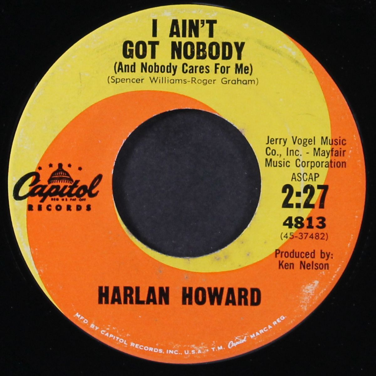 i ain't go nobody / ramblin' son-of-a-gun by HARLAN HOWARD