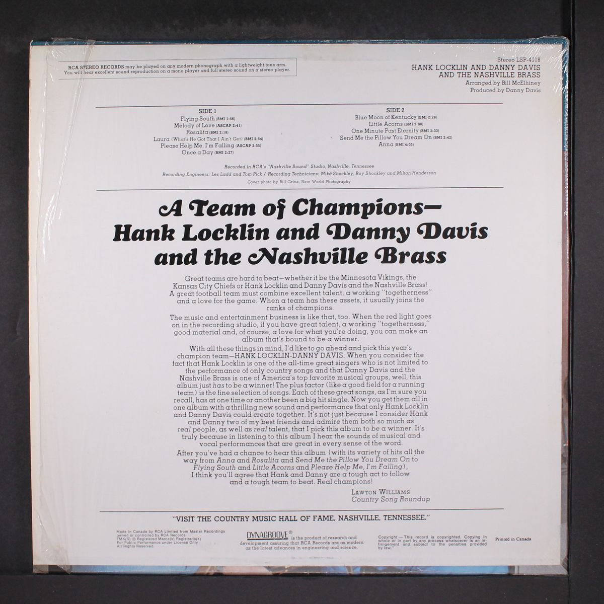 w/ danny davis & the nashville brass by HANK LOCKLIN