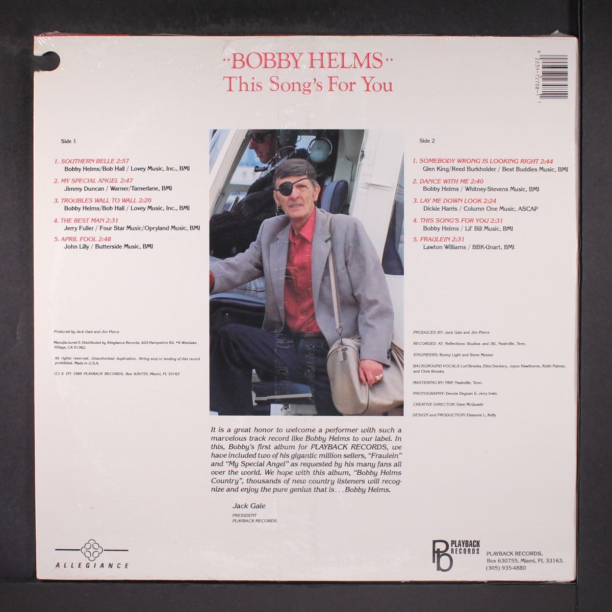 this song's for you by BOBBY HELMS