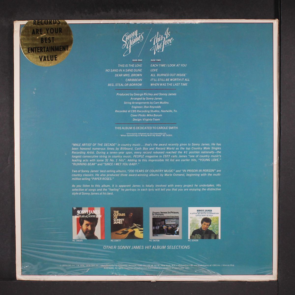this is the love by SONNY JAMES