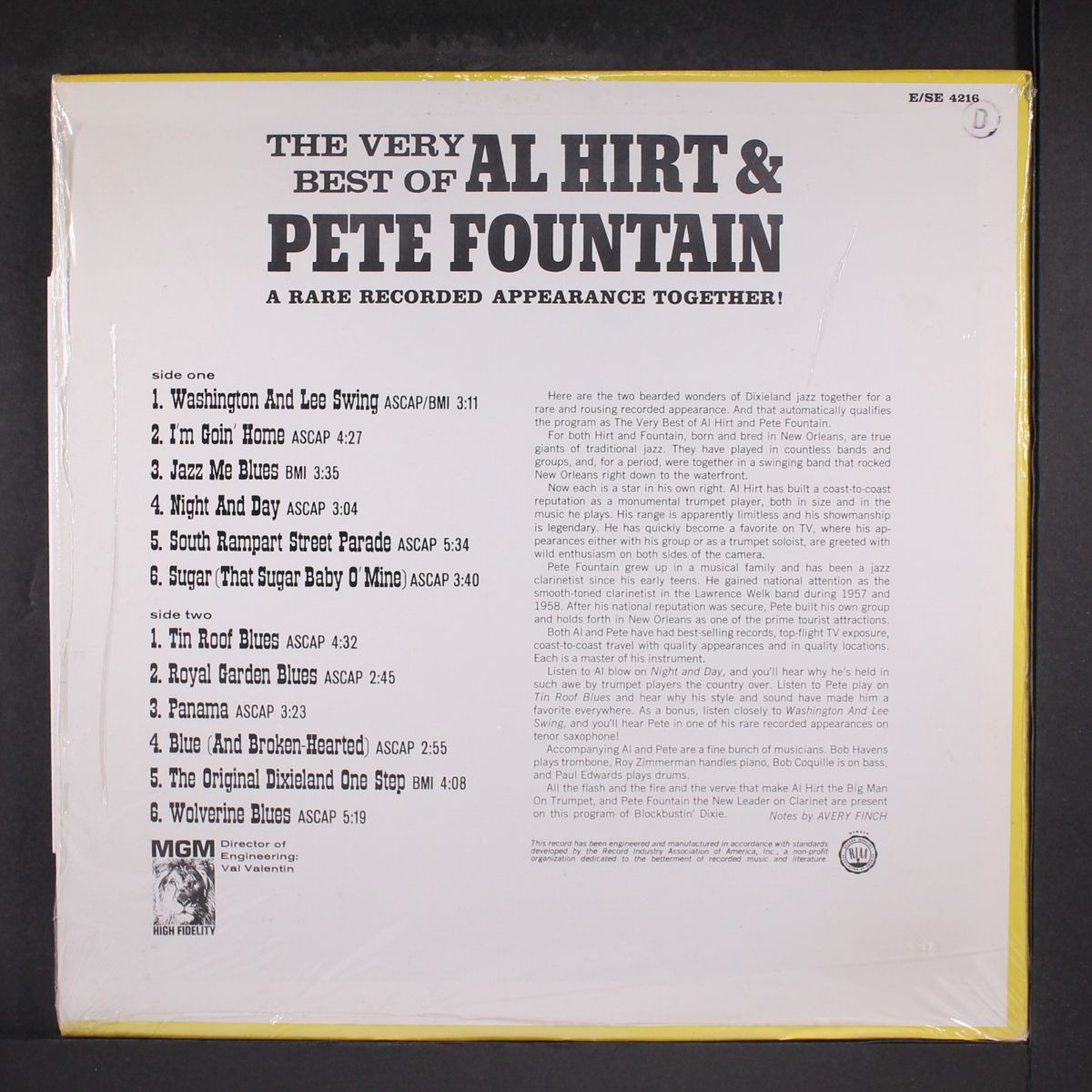 the very best of by AL HIRT & PETE FOUNTAIN