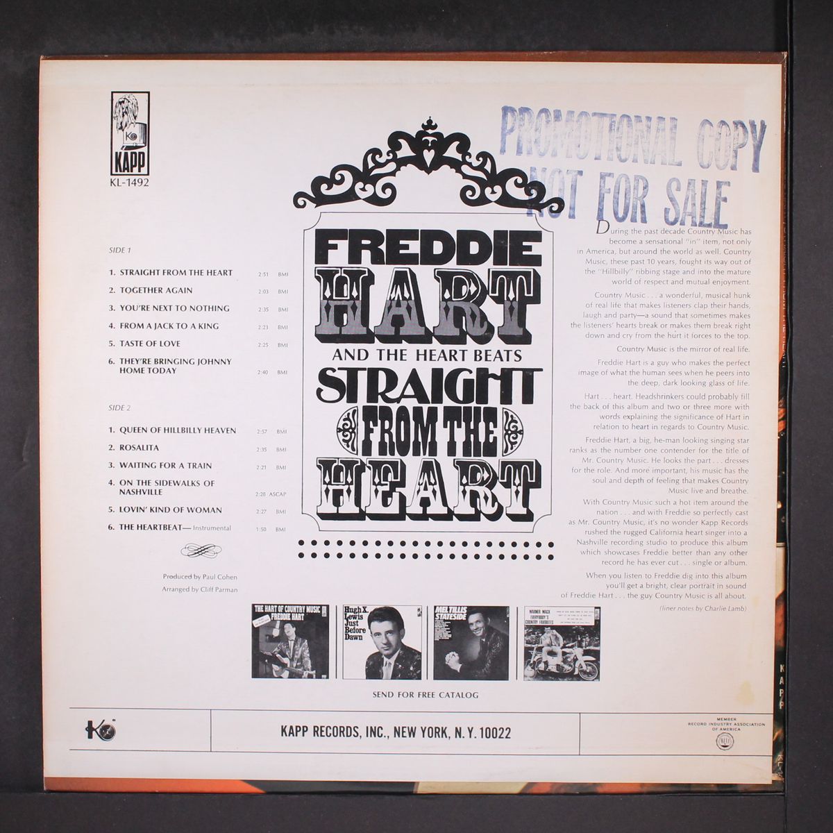 straight from the heart by FREDDIE HART