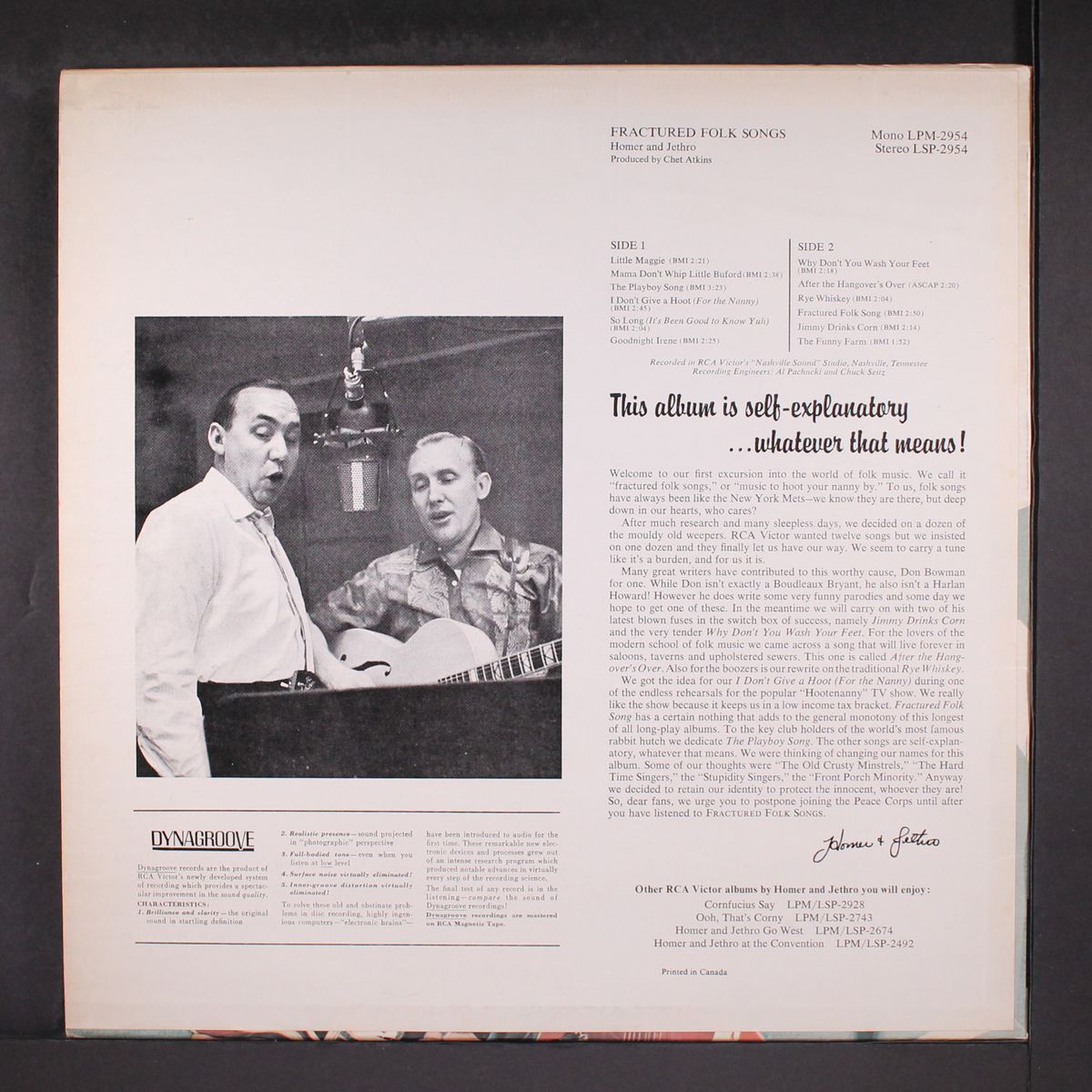 fractured folk songs by HOMER & JETHRO