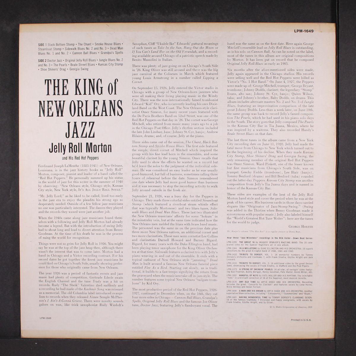 the king of new orleans jazz by JELLY ROLL MORTON