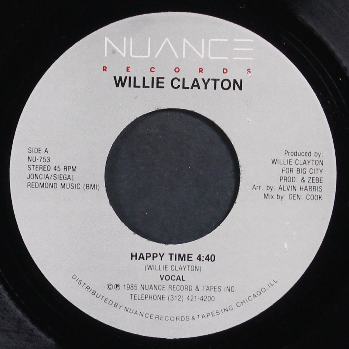 happy time / instrumental by WILLIE CLAYTON
