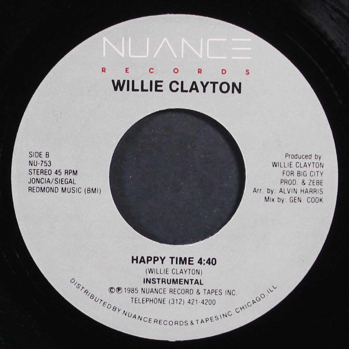 happy time / instrumental by WILLIE CLAYTON