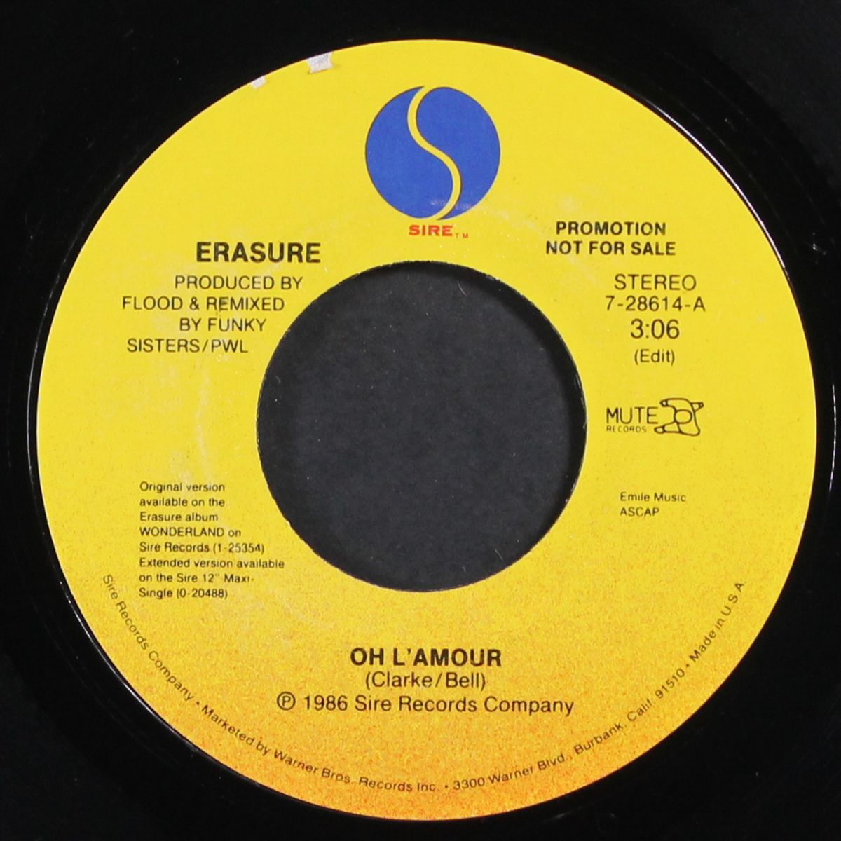 oh l'amour / same by ERASURE