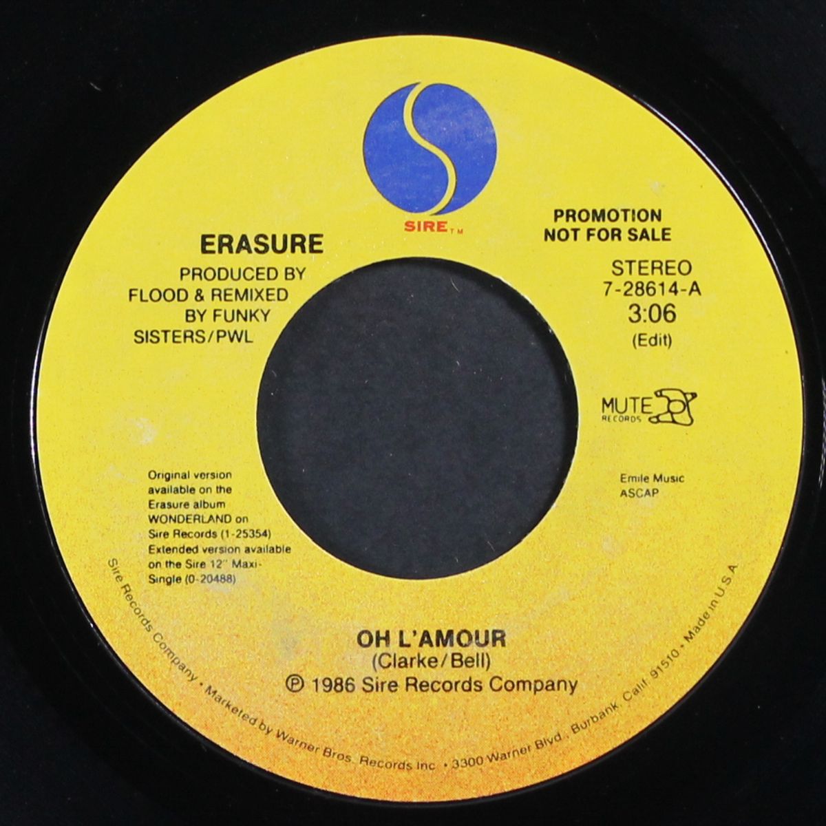oh l'amour / same by ERASURE