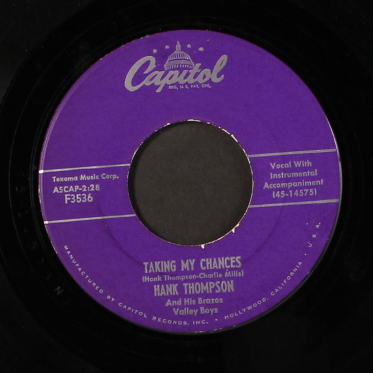 it makes no difference now by HANK THOMPSON