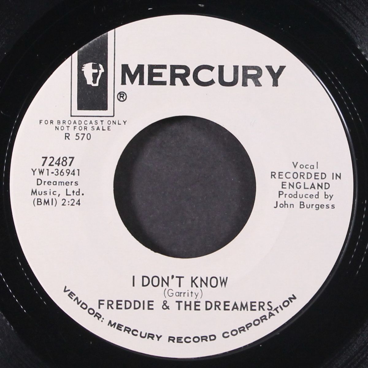 i don't know / a windmill in old amsterdam by FREDDIE & DREAMERS