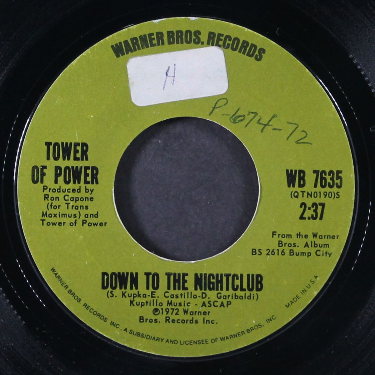 down to the nightclub / what happened to the world that day? by TOWER OF POWER