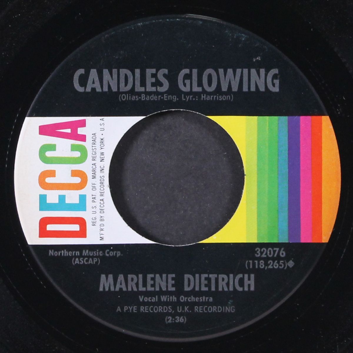 candles glowing / this world of ours by MARLENE DIETRICH