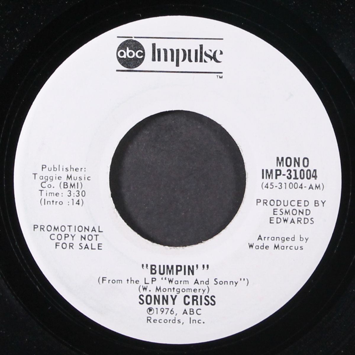 bumpin' / mono by SONNY CRISS