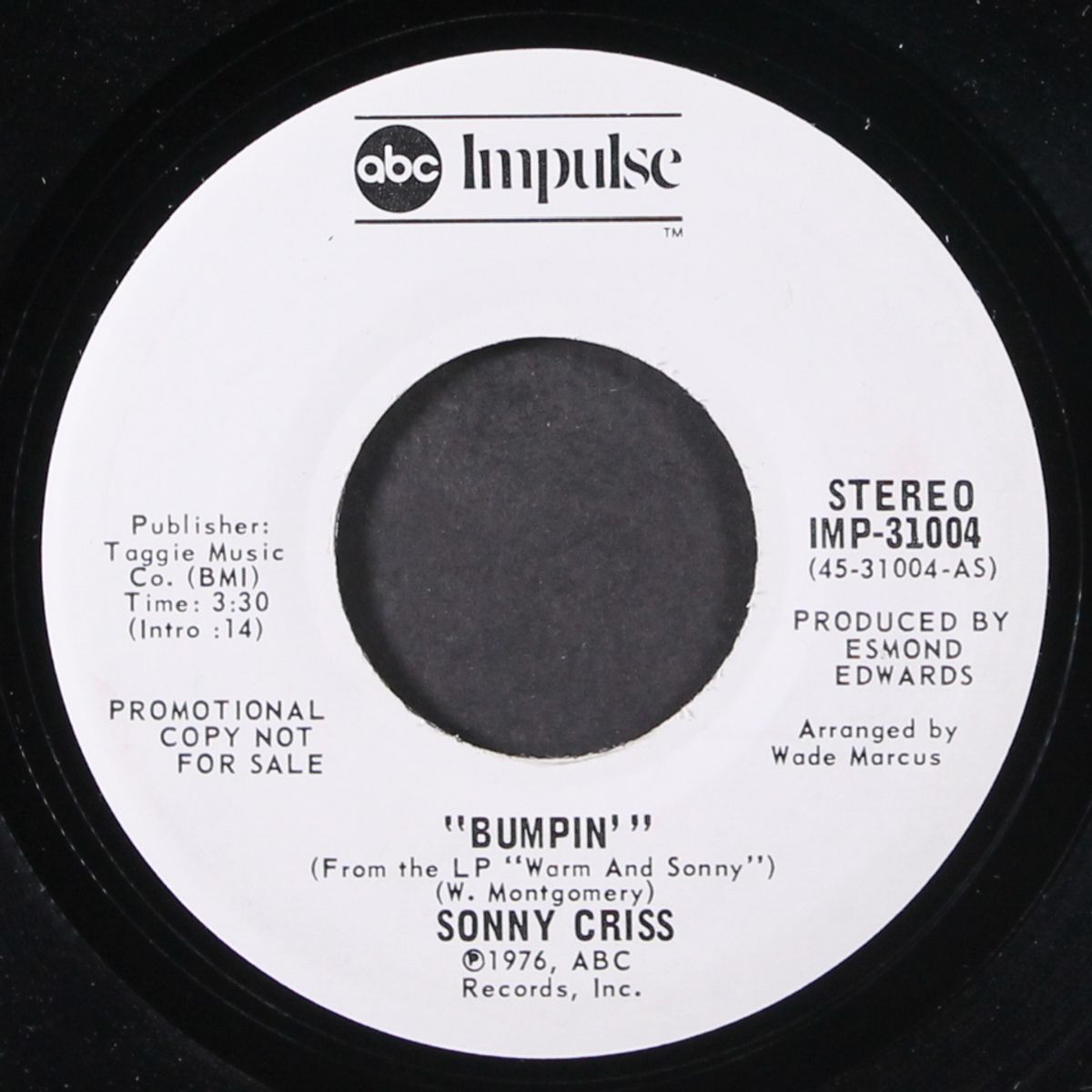 bumpin' / mono by SONNY CRISS