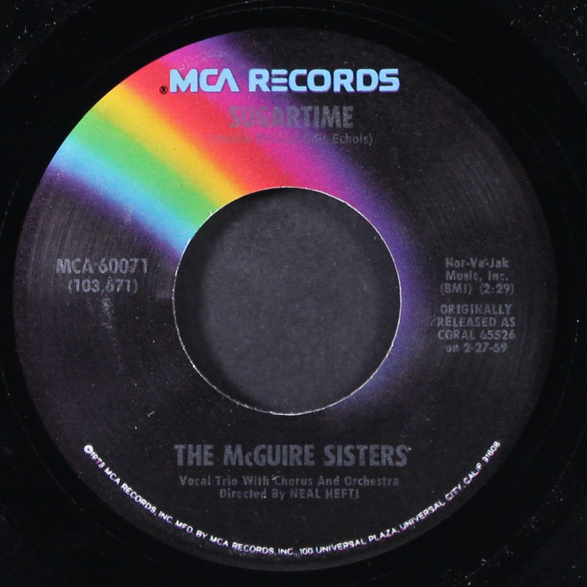 sincerely / sugartime by MCGUIRE SISTERS