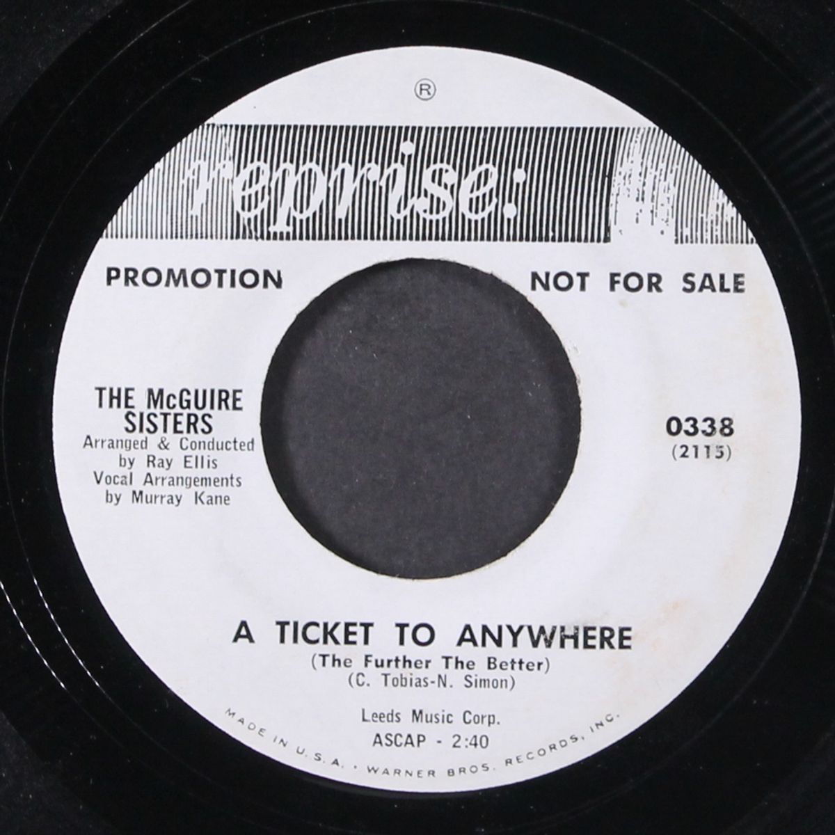 a ticket to anywhere / i'll walk alone by MCGUIRE SISTERS