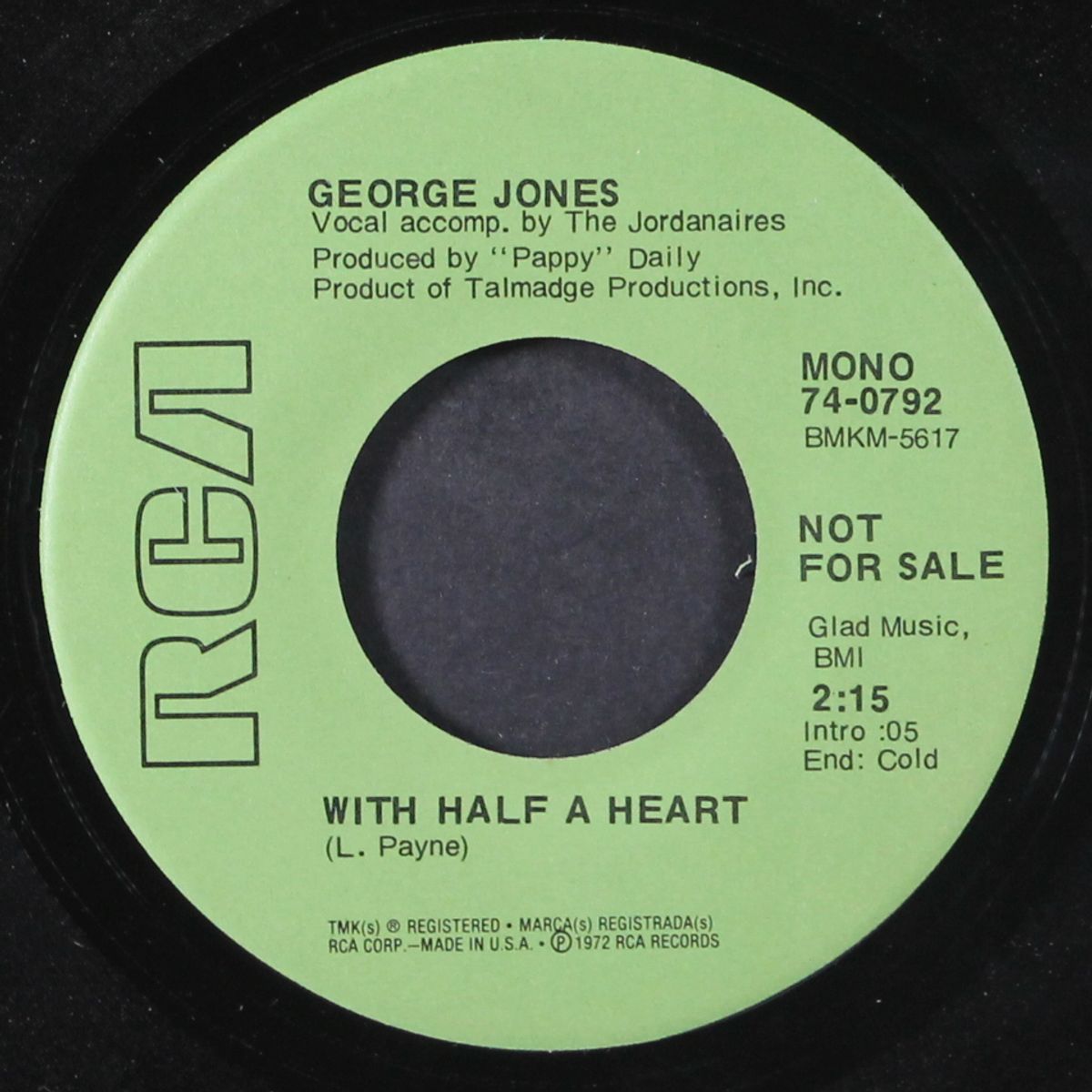 wrapped around her finger / with half a heart by GEORGE JONES