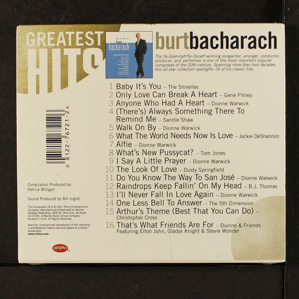 the very best of by BURT BACHARACH