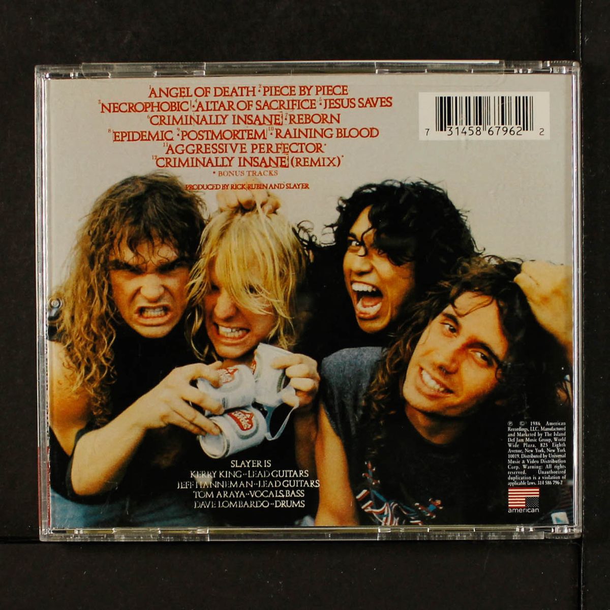 reign in blood by SLAYER
