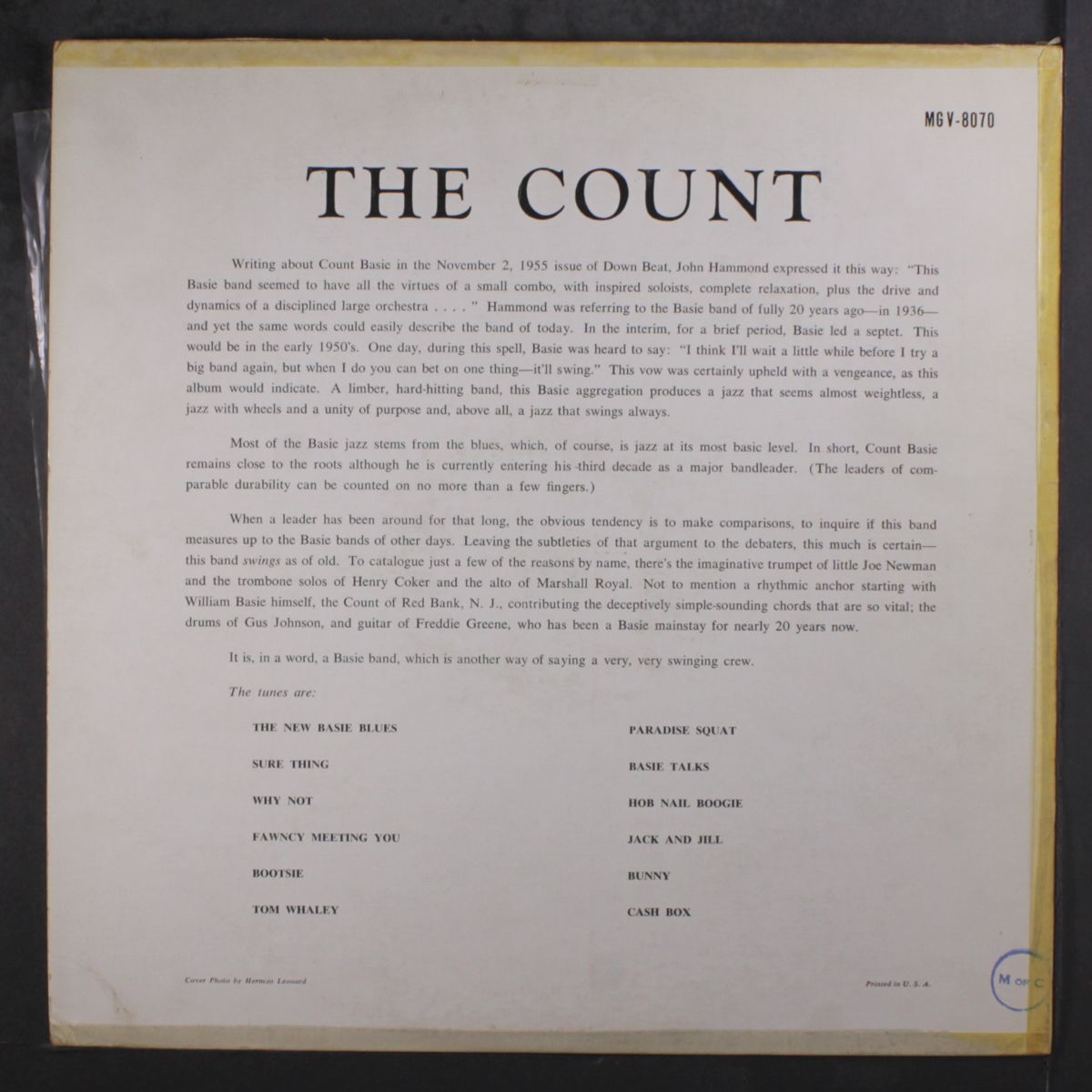 the count by COUNT BASIE