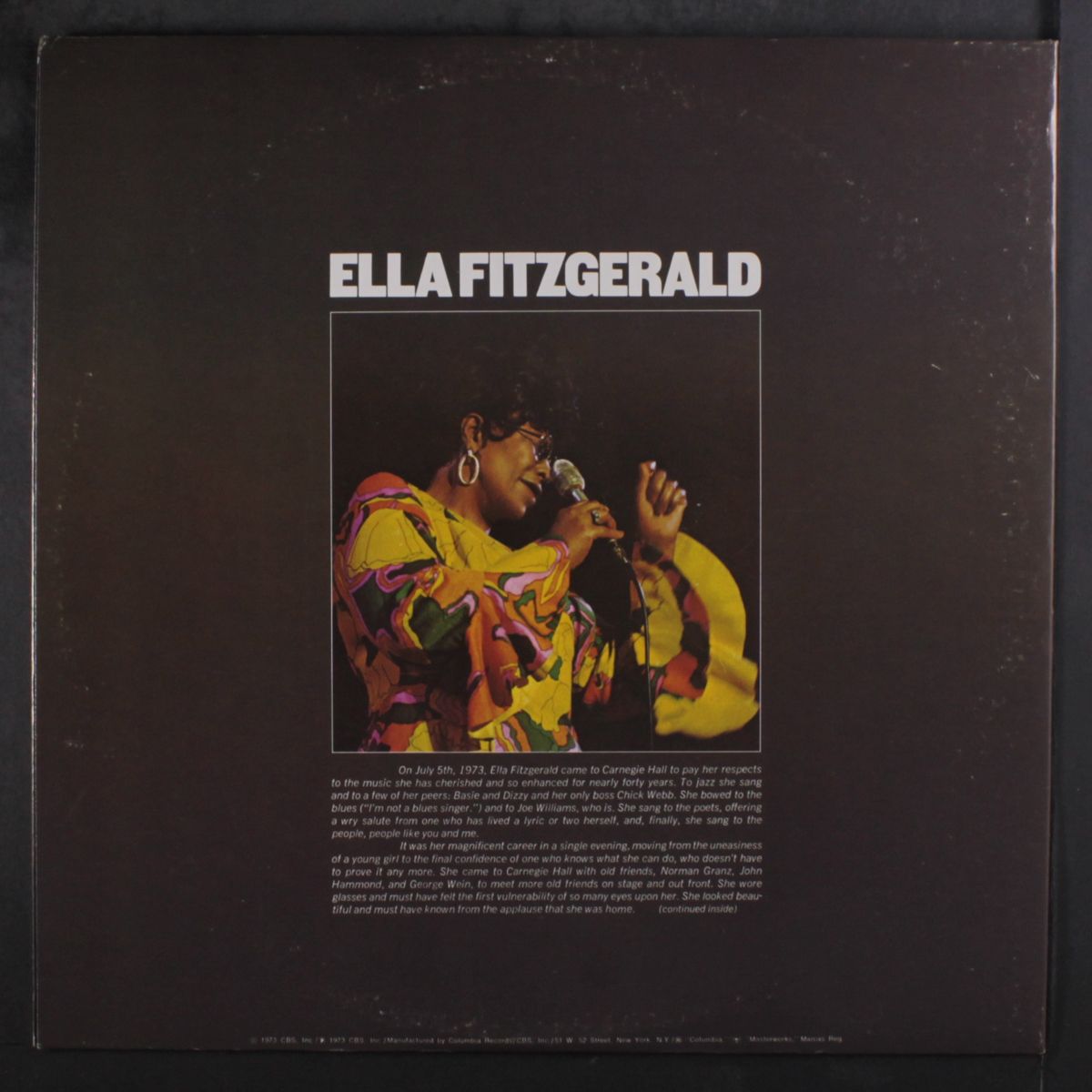carnegie hall 1973 by ELLA FITZGERALD