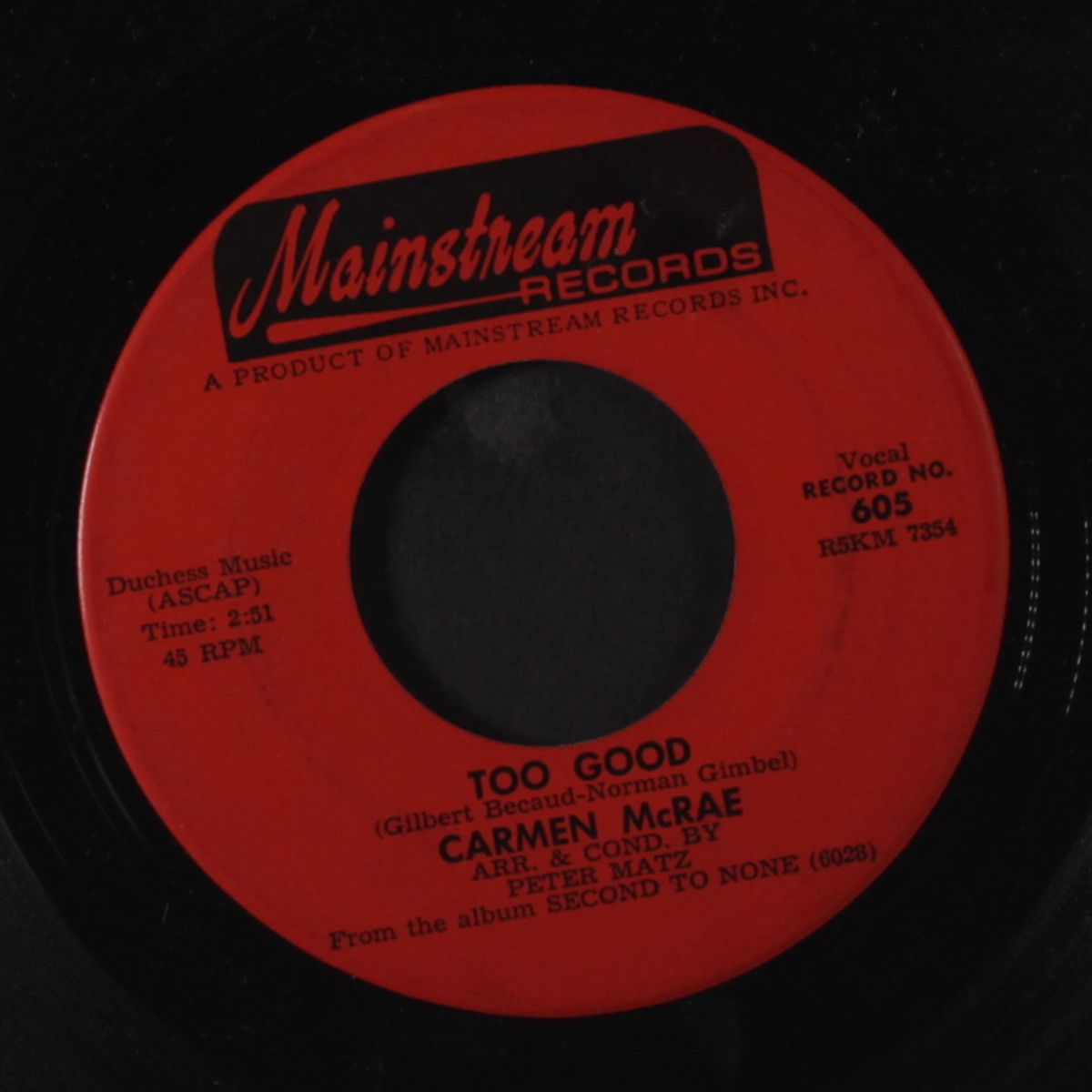 love in vain / too good by CARMEN MCRAE