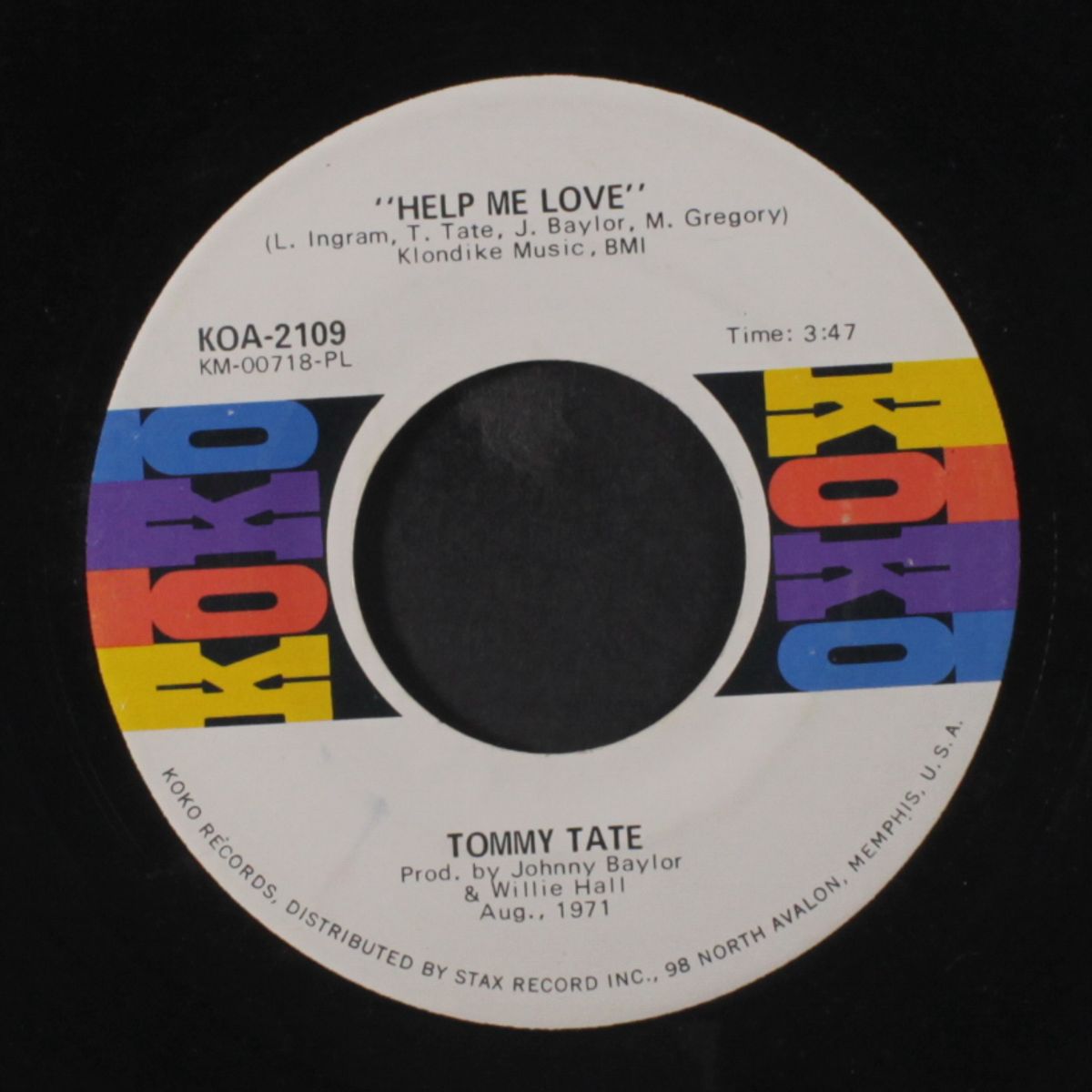 i remember / help me love by TOMMY TATE