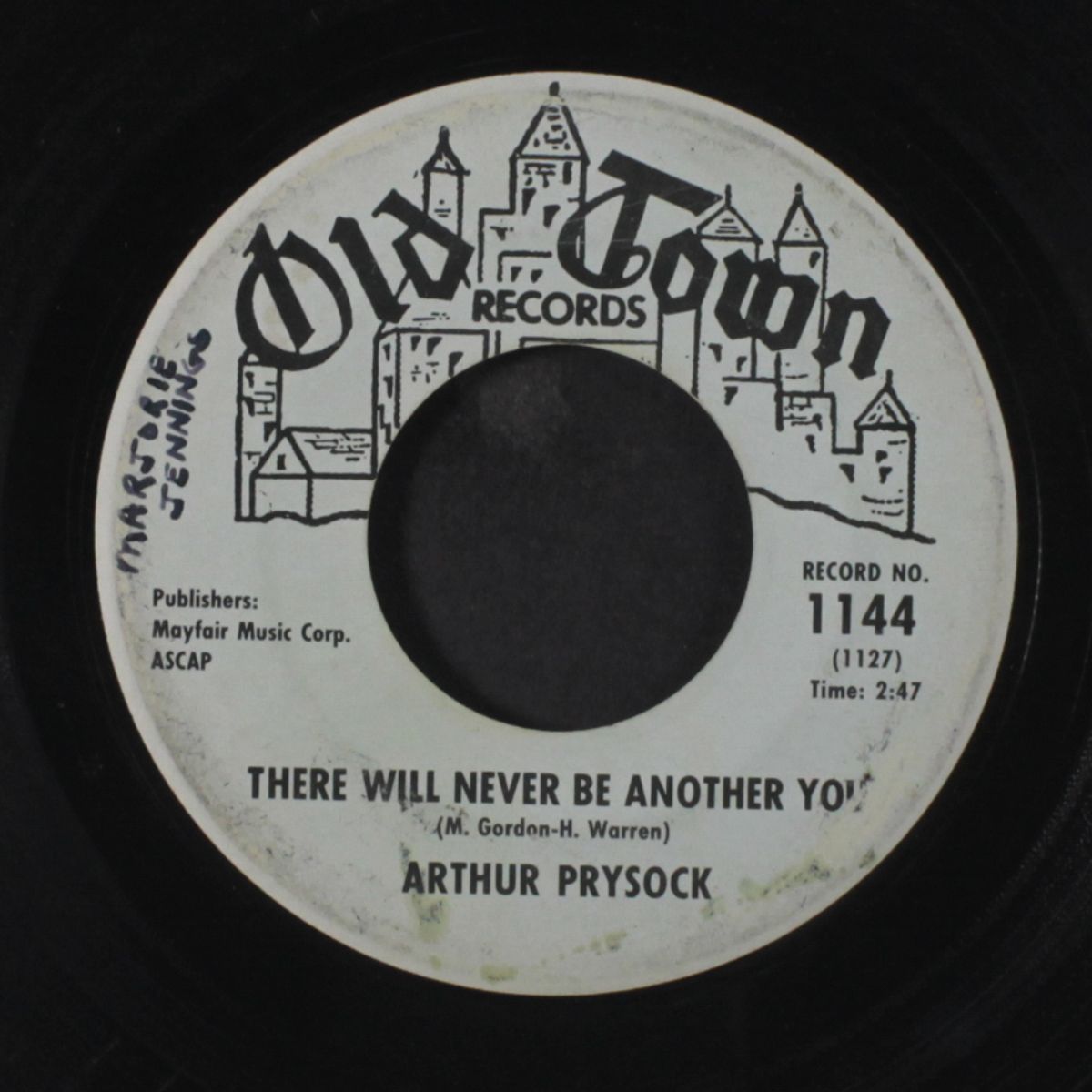 there will never be another you / crawdad by ARTHUR PRYSOCK