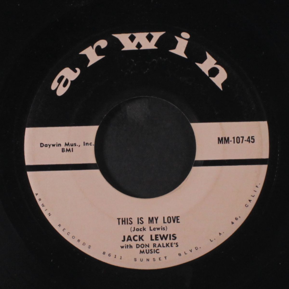 this is my love / hurry home to me by JACK LEWIS