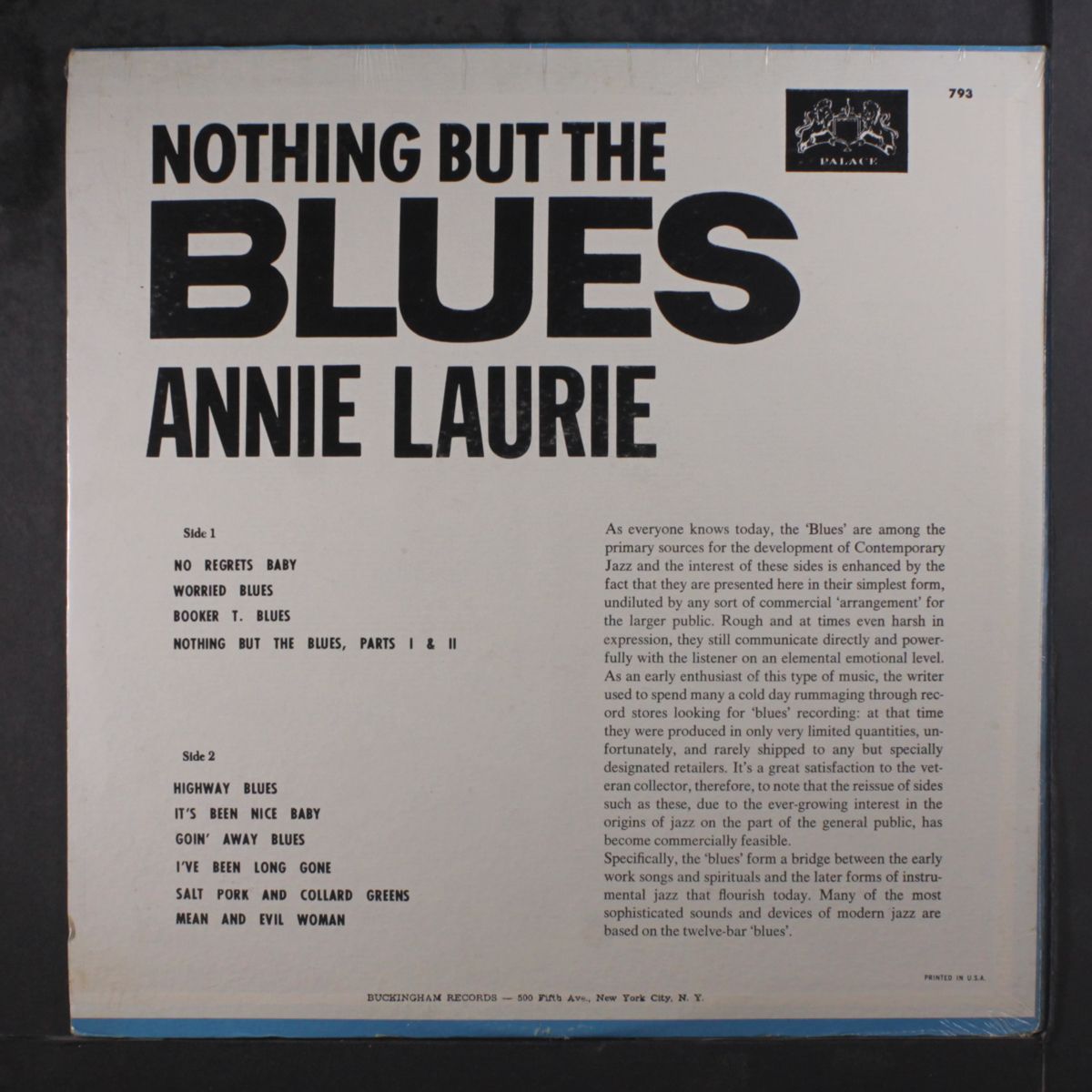 nothin' but the blues by ANNIE LAURIE