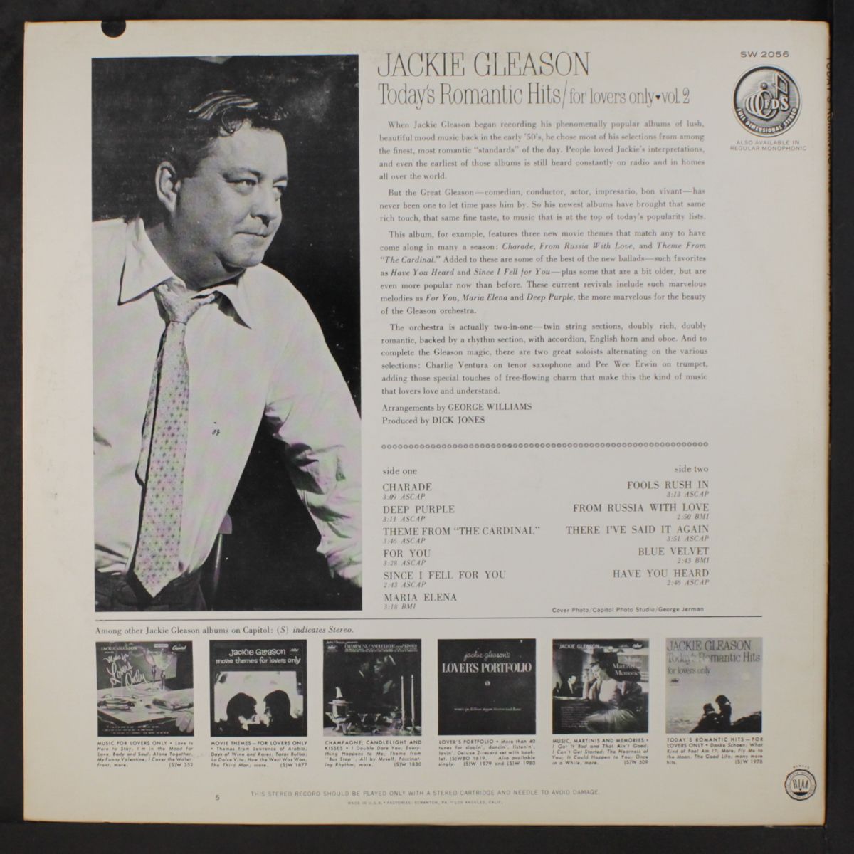 today's romantic hits, vol. 2 by JACKIE GLEASON