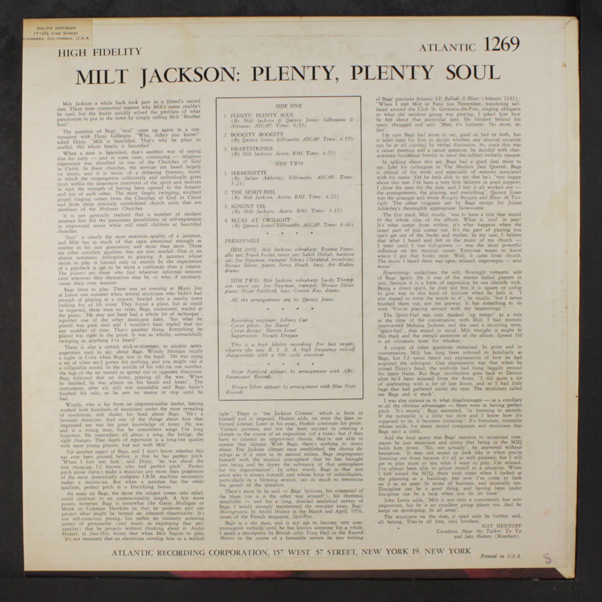 plenty, plenty soul by MILT JACKSON