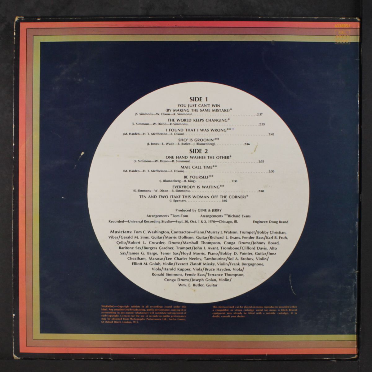 one & one by GENE CHANDLER & JERRY BUTLER