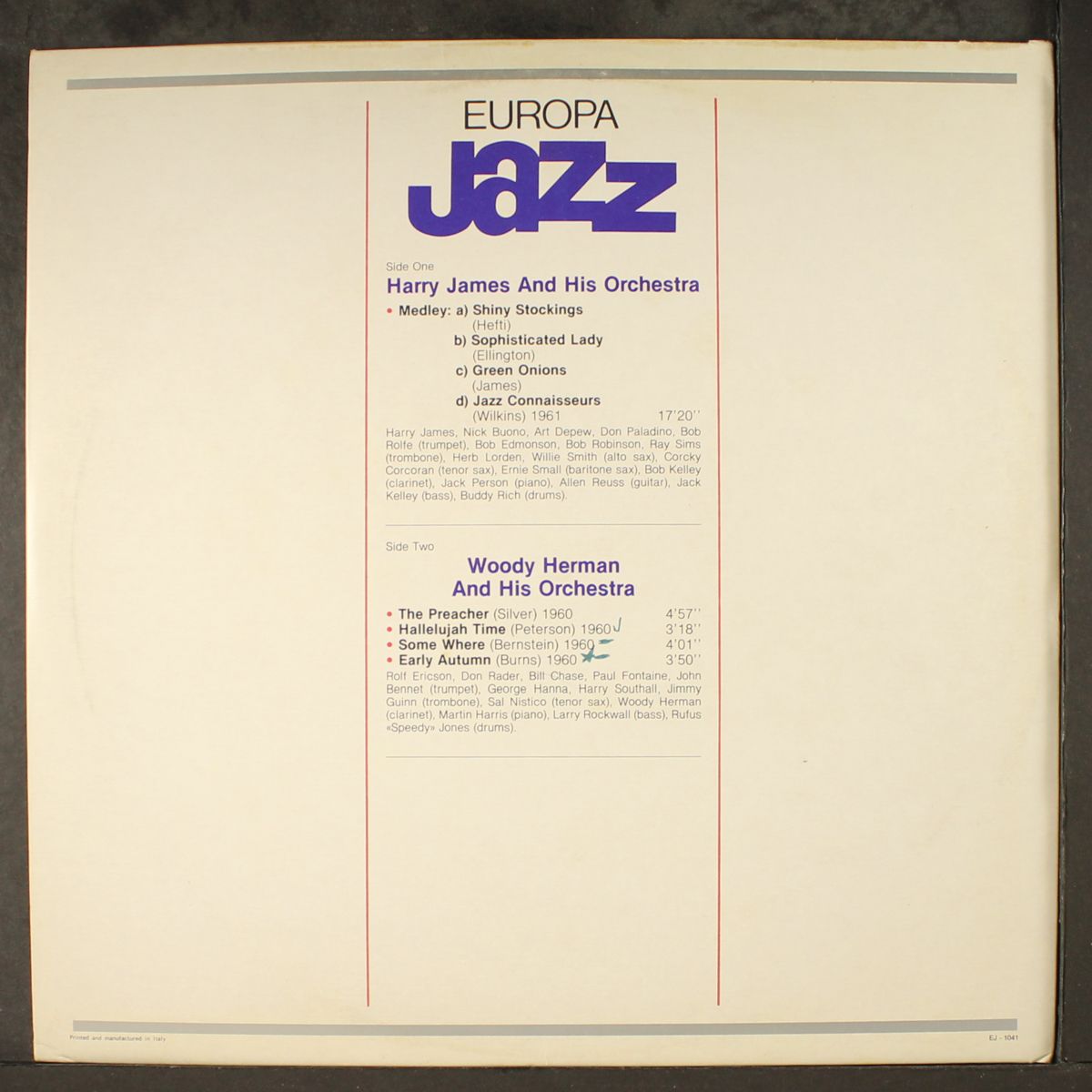 europa jazz by HARRY JAMES, BUDDY RICH & WOODY HERMAN
