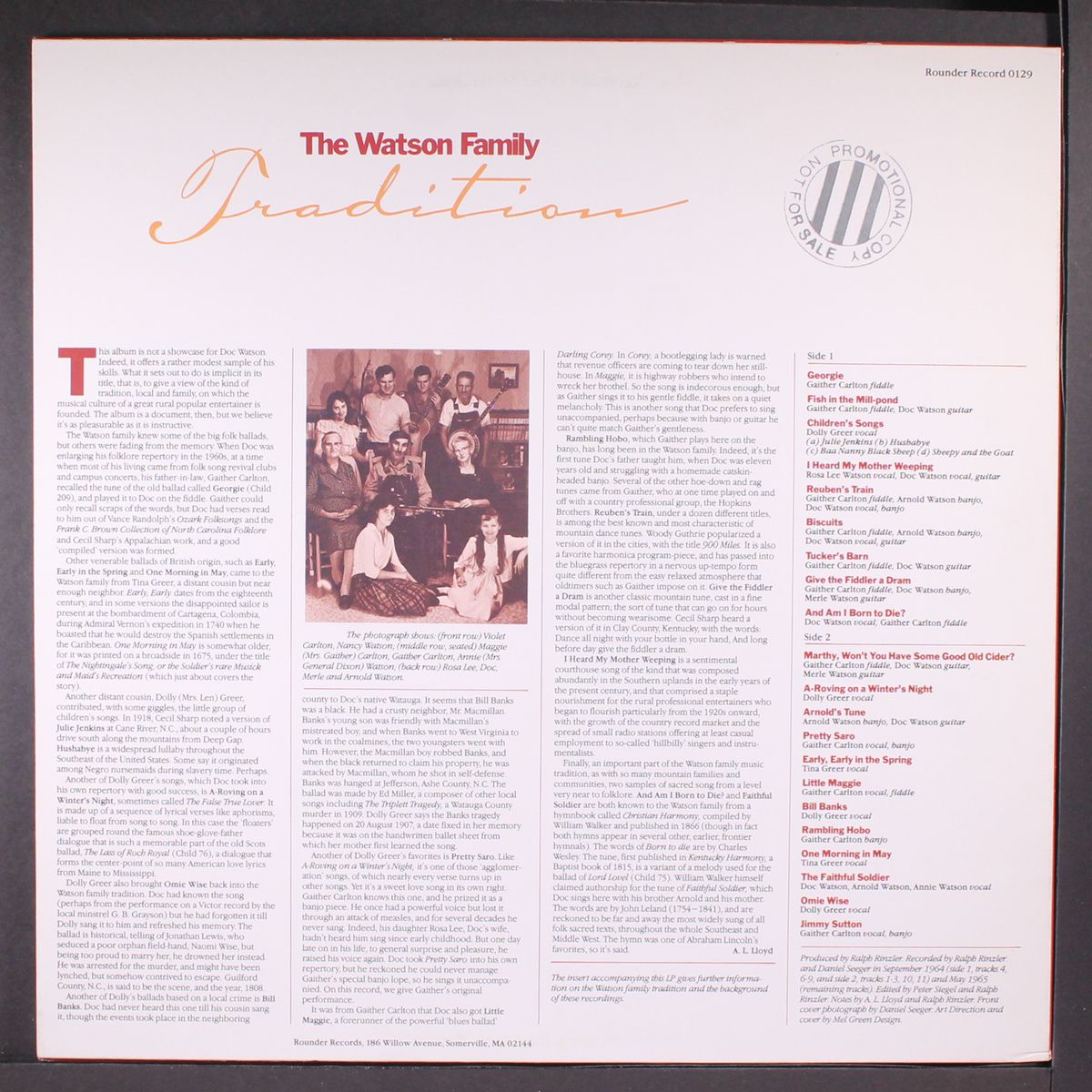 tradition by DOC WATSON FAMILY